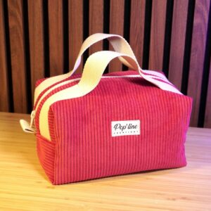 Trousse de toilette velours rouge