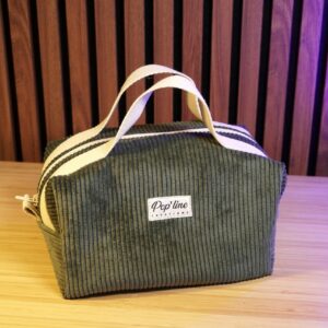 Trousse de toilette velours vert